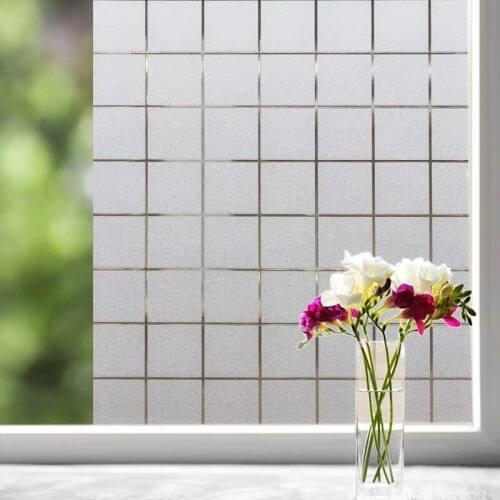 Insulated Window Film Colorless Lattice Frosted Film Privacy Window Sticker Opaque electrostatic Glass GLue Gree Sticker Adsorpt