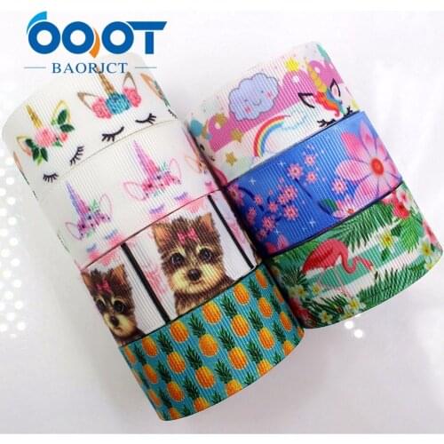 184096,1 Inches*10 yards 25mm Cartoon Printed Gift Grosgrain Ribbon