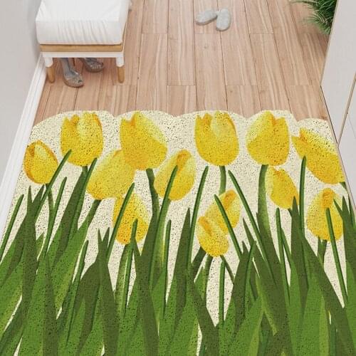 Hallway Doormat PVC Kitchen Mat Bathroom Mat Home Decor Mats Carpet Custom Cuttable Floor Mats Carpet Non-slip Entrance Doormat