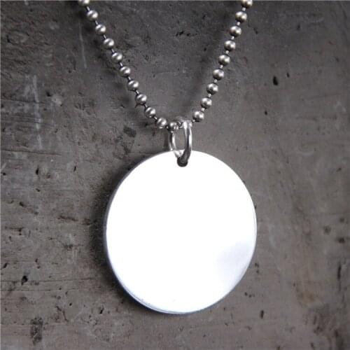 L&P Tags 100% 999 Silver Dog Tags Charms Men Jewelry Necklace Pendant High Polished Wholesale