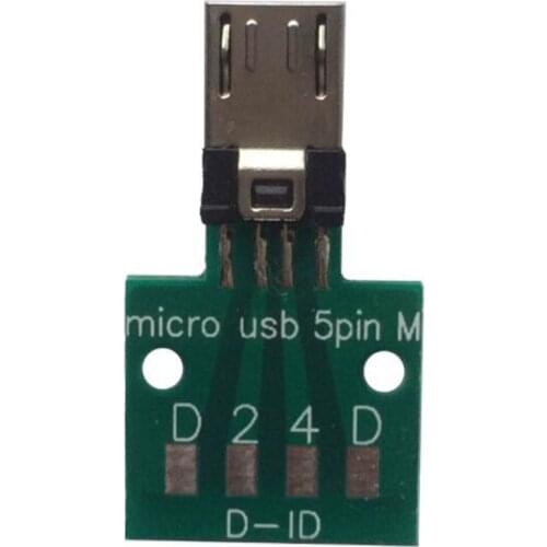 MICRO USB With Adapter board male plug V8 connector male connector test board