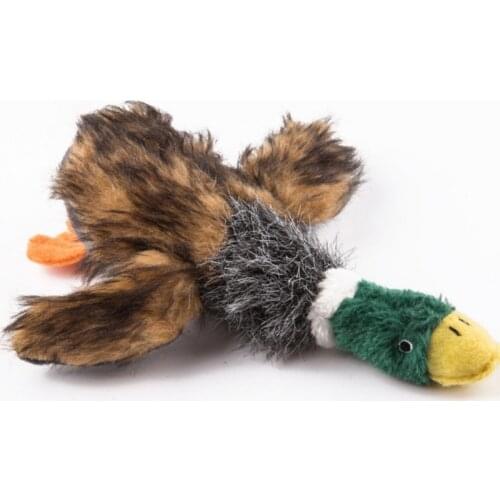 Lovely Dog Chew Toys Pet Puppy Training Cleaning Teeth Toy Plush Simulation Duck Mallard Toys Stuffed Squeaky Pet Supplies