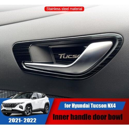 New car interior door handle door bowl stainless steel decorative interior modification suitable for Hyundai Tucson 2021 2022