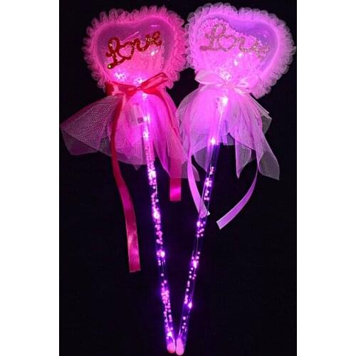 New Heart Starry Ball Valentines Day Love Glow Stick Flash Stick Luminous Toys Birthday Gift