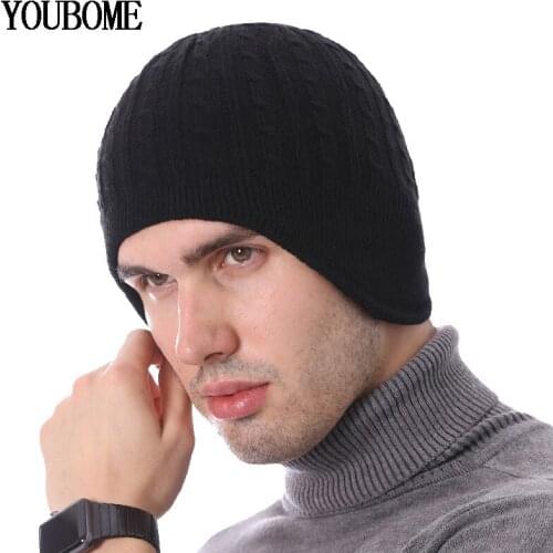 Beanies Winter Hats For Men Beany Knitted Hat Women Skullies Male Gorras Warm Thicken Fashion Ear Flaps Bonnet Beanie Hat Cap