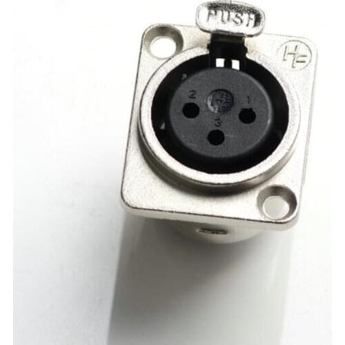 Wholesale 5 pcs metal XLR 3-Pin Female Chassis Panel Mounted Socket Connector Card seat three core card Nong mother seat