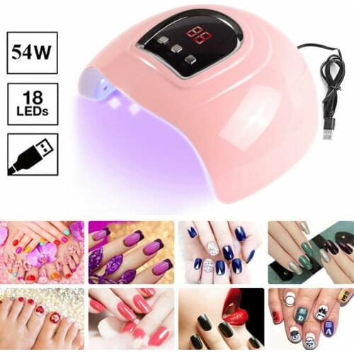 Pro Nail Polish Dryer Lamp 54W LED UV Light Manicure Timer Gel Acrylic Curing Fast Drying X