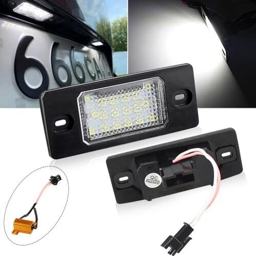2Pcs No Error LED Number License Plate Light Lamp White for VW GOLF4 Variant/Golf5 Variant /Passat B5.5 Variant/Touareg /Tiguan