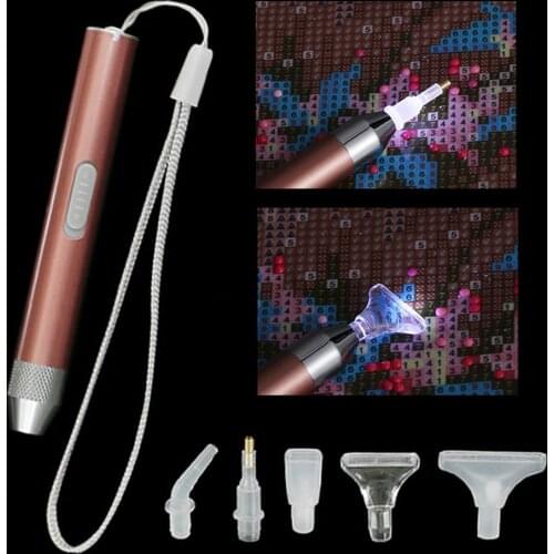Luminous DIY Embroidery Tweezer Cross Stitch Dot Pen Charm Painting Tool Kit Diamond Painting Cross Stitch Charm Painting Tool