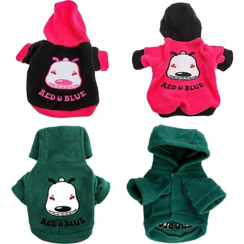 Pet Supplies Winter Trend Cool and Handsome Printing Dog Face Fleece Sweater Hoodie T-shirt Long-sleeved Jacket Puppy Clothes