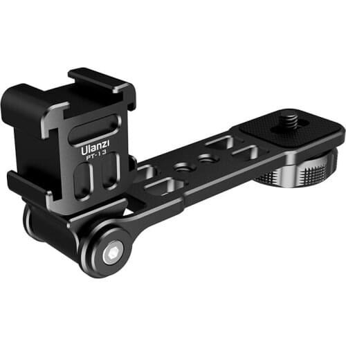 Ulanzi PT-13 Three-head Cold Shoe Extension Bracket Mount Plate Gimbal Accessories Smartphone SLR Camera Vlog Plate for Sony