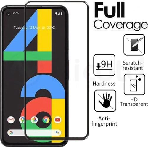 Full Cover Tempered Glass For Google Pixel 4A Full Glued Screen Protector For Google Pixel 4A Protective Glass Film Case