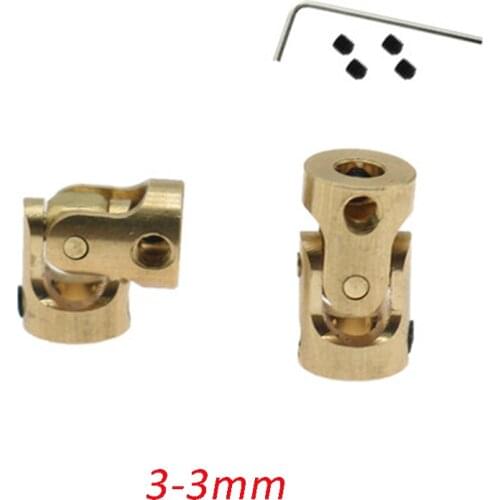 1PCS 3-3mm Mini Coupling Brass Universal Joint