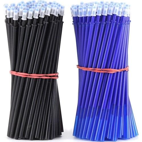 20Pcs/lot Office Gel Pen Erasable Refill Rod Magic Erasable Pen Refill 0.5mm Blue Black Ink School Stationery Writing Tool Gift