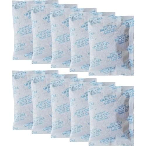 50Pcs 50g /200Pcs 10g Silica Gel Desiccant Moisture Absorber Dry Damp-Proof Corrosion Prevention(Sky-Blue)