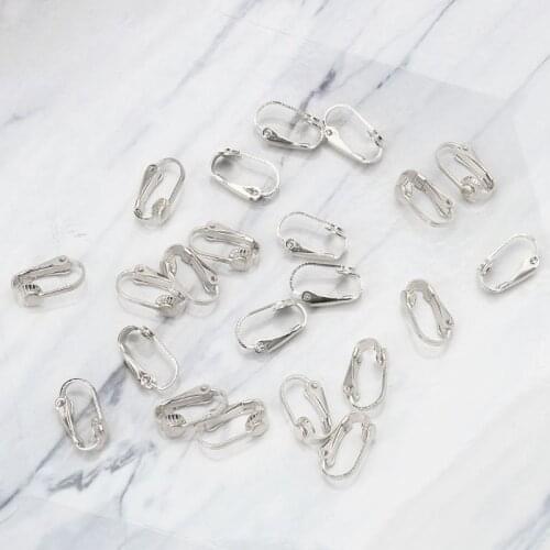 50Pcs Clip-on Earring Converter DIY Earrings Pierced into Clip on Jewelry Making