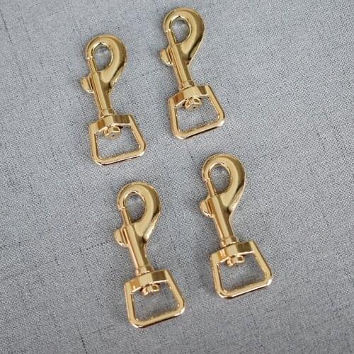 50 Pieces Gold 15mm Metal retaining ring carabiner Clip Swivel Trigger Dog Buckle Key Hooks DIY Craft Lobster Clasp