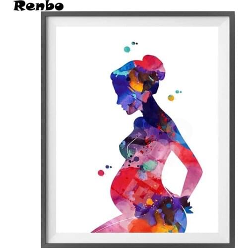 5d DIY,Diamond Painting cross-stitch kits"Pregnant Woman"Full square drill Diamond Mosaic Watercolor painting Diamond Embroidery
