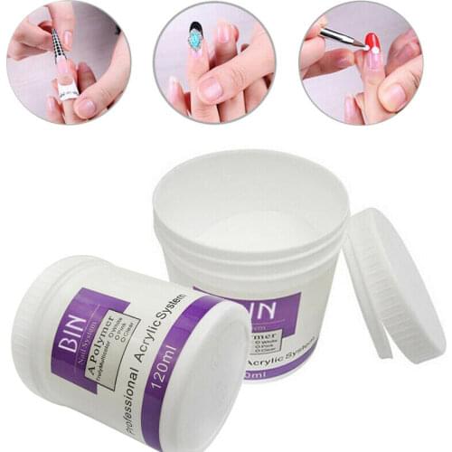 120ml Acrylic Powder Clear Pink White Carving Crystal Polymer 3d Nail Art Crystal Powders Builder Gel Tips Builder For Nails