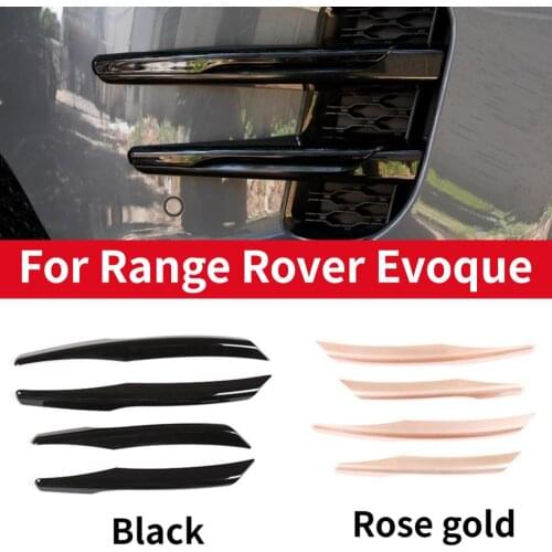 ABS Black Car Rose gold Front Fog Lamp Frame Trim Exterior decoration Accessories For Land Rover Range Rover Evoque L551 2019-20