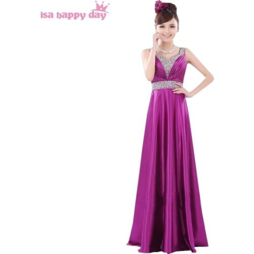 Long purple gowns for women red formal evening dress 2020 new arrival special occasion dresses with beads and sequins W118