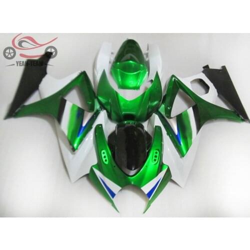 100% Injection mold fairings kit for Suzuki GSXR 1000 K7 2007 2008 green white Chinese aftermarket fairing parts GSXR1000 07 08