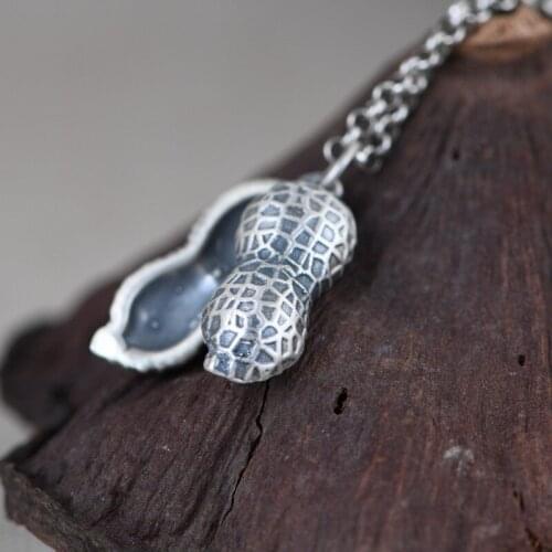 Peanut Pendant for Necklace Silver Women Trendy Simple Design Letter Pendants DIY Accessories Fashion Necklace Pendants Jewelry