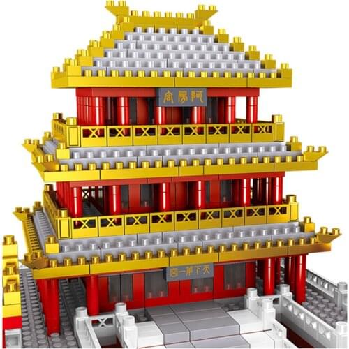 Lezi LZ8019 Famous Palace of Qin Dynasty Epang Palace 3D Model 5184pcs DIY Mini Blocks Bricks Building Toy for Children no Box