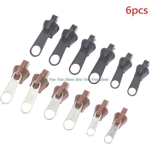 6pcs /Set Instant Zipper Universal Instant Fix Zipper Repair Kit Replacement Zip Slider Teeth Rescue New Design for DIY Sew