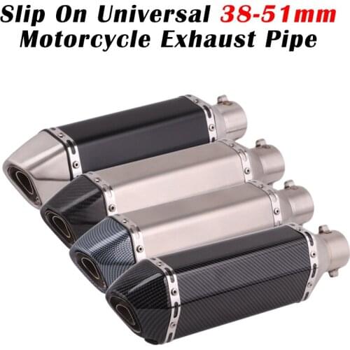 Motorcycle Exhaust Escape Modified Uiversal 51mm Moto Laser Marking Carbon Fiber Muffler Scooter DB Killer For R3 RC390 Z900 R1