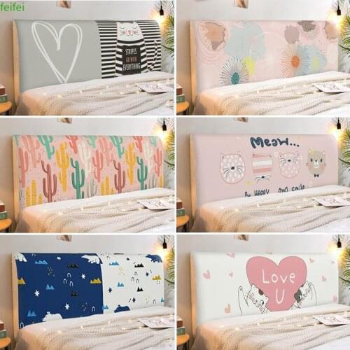 Cartoon Headboard Cover All-inclusive Bed Head Cover Elastic Bedspreads Full Enclosed Bed Head Back Protector Cute Dust Cover