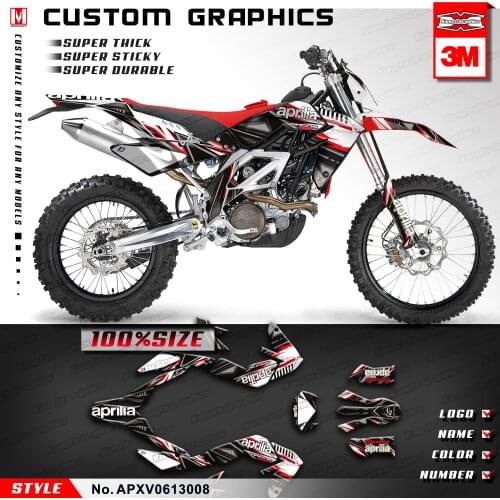 KUNGFU GRAPHICS Custom Vinyl Decals Motorcycle Stickers Kit Fit Aprilia SXV RXV 450 550 2006 2007 2008 2009 2010 2011 2012 2013