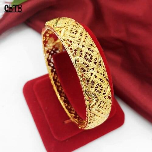 New Fashion Ladies Luxury Golden Jewelry Muslim Bracelet Ethiopian African Women Dubai Accessories Bracelet Party Wedding Gift