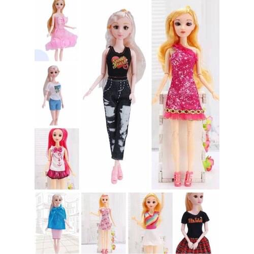 1/6 BJD Doll Clothes Shirt Skirt Pants Dress for Barbie Doll Clothes Casual Wears Outfits 11.5" Dolls Accessories Cosplay Toys