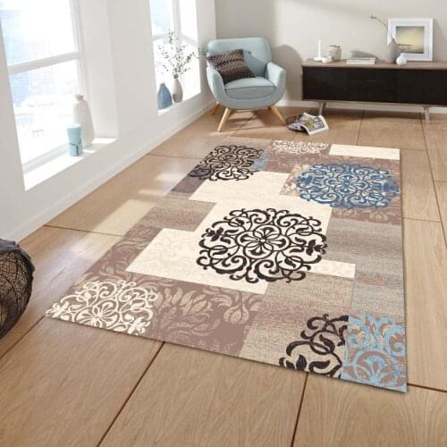 Simple European classical style Children crawling printed carpet custom made Living room bedroom floor mat velvet non-slip rug