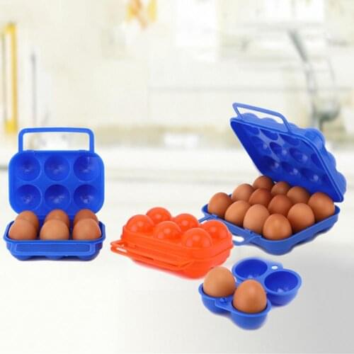 Convenient Useful Picnic Egg Storage Container Solid Color Eggs Case Shockproof for Kitchen