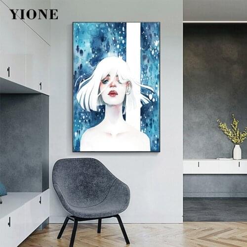 Nordic Abstract Figure Painting Custom Anime Nude Woman Man Wall Art Poster Canvas Picture Print Home Decor for Bedroom Aisle