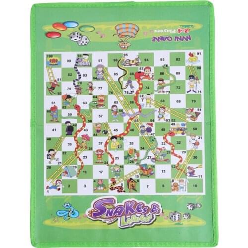 Folding Snake Chess Toys for Children Portable Snakes and Ladders Puzzle Game Preschool Training Toy High Quality Gifts