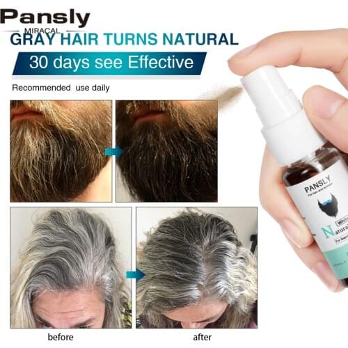 Pansly Herb Gray White Hair Spray Liquid Treament Oil Change To Natural Black Nutrition In 30 Days No Side Effect Dropshipping
