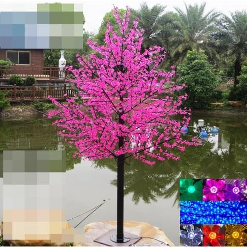 1.5M 1.8M LED Crystal Cherry Blossom Tree Lights Christmas New Year Luminaria Decorative Lamp Landscape Outdoor Lighting xmas