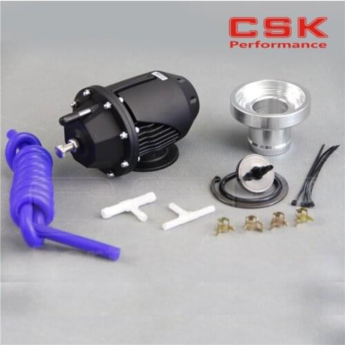 TYPE-2 II 2 SQV BLOW OFF VALVE BOV UNIVERSAL ALUMINUM+2.5" FLANGE PIPE BLACK with original box