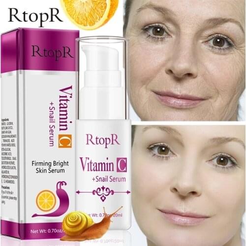 RtopR Hyaluronic Acid Vitamin c Serum Anti-Aging Shrink Pore Whitening Moisturizing Essence Oil Control Face Serum Skin Care