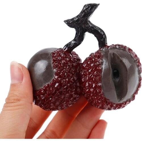 1PC Resin Color Changing Litchi Tea Pet Accessories Household Office Fruits Decoration Tea Ceremony Tea Set