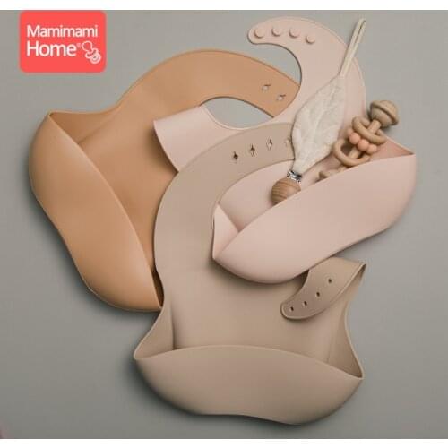 1pc Baby Bibs Silicone Adjustable Feeding Tableware Waterproof Saliva Dripping Bandana Bib Toddler Breakfast Feedings Nurse Gift