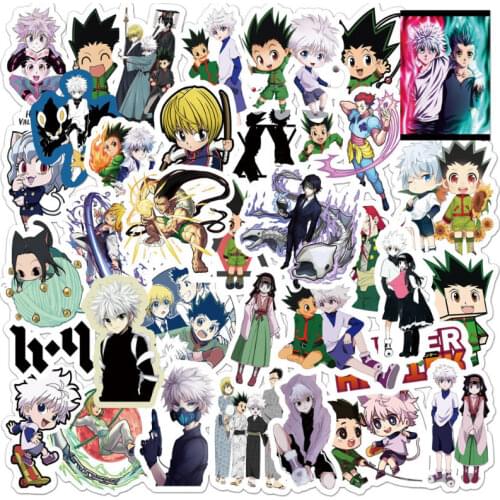 10/50pcs/Pack Hunter X Hunter Stickers Anime Laptop Bicycle Guitar Waterproof stikers Skateboard Sticker Kid DIY Graffiti Toy