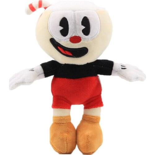 10pcs/lot 23CM Cuphead Plush Toy Mugman The Devil Legendary Chalice Stuffed Dolls Adventure Game Toys for Kids Birthday Gifts