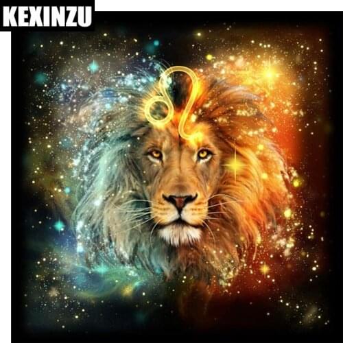 5d diy diamond painting full square drill diamond embroidery -LION- mosaic Picture by rhinestones Wedding decoration