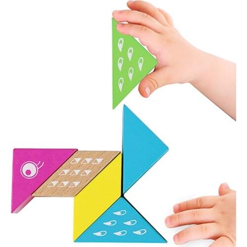 6pcs Magnetic building blocks Car Dog Bird Wooden Block Toys For Kids Candy Color Early Learning Educational Baby Toys Gift