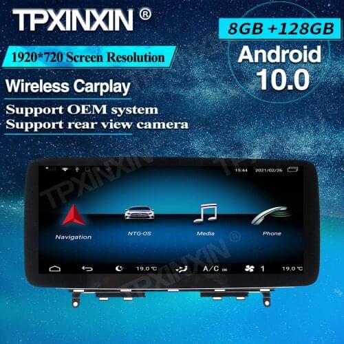 8G+128G 12.3 Android 10.0 for Mercedes Benz C W204 C180 C200 C260 C63 AMG 2007-2011 Car Stereo Navigation GPS Tape Recorder IPS