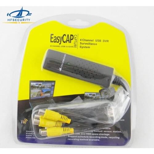 HFSECURITY USB 2.0 4CH Audio Capture Adapter 4 Channel CCTV DVR Card For PC Laptop Win7 XP 4CH USB DVR Video Capture Adapter
